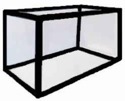 MiniZoo Sort aluminiums akvarie 325 liter.