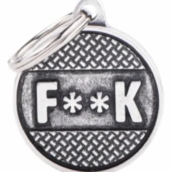 My Family Hundetegn Cirkel Lille F**k Sølv