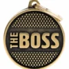 My Family hundetegn cirkel stor The Boss guld