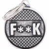 My Family Hundetegn Cirkel Stor F**k Sølv