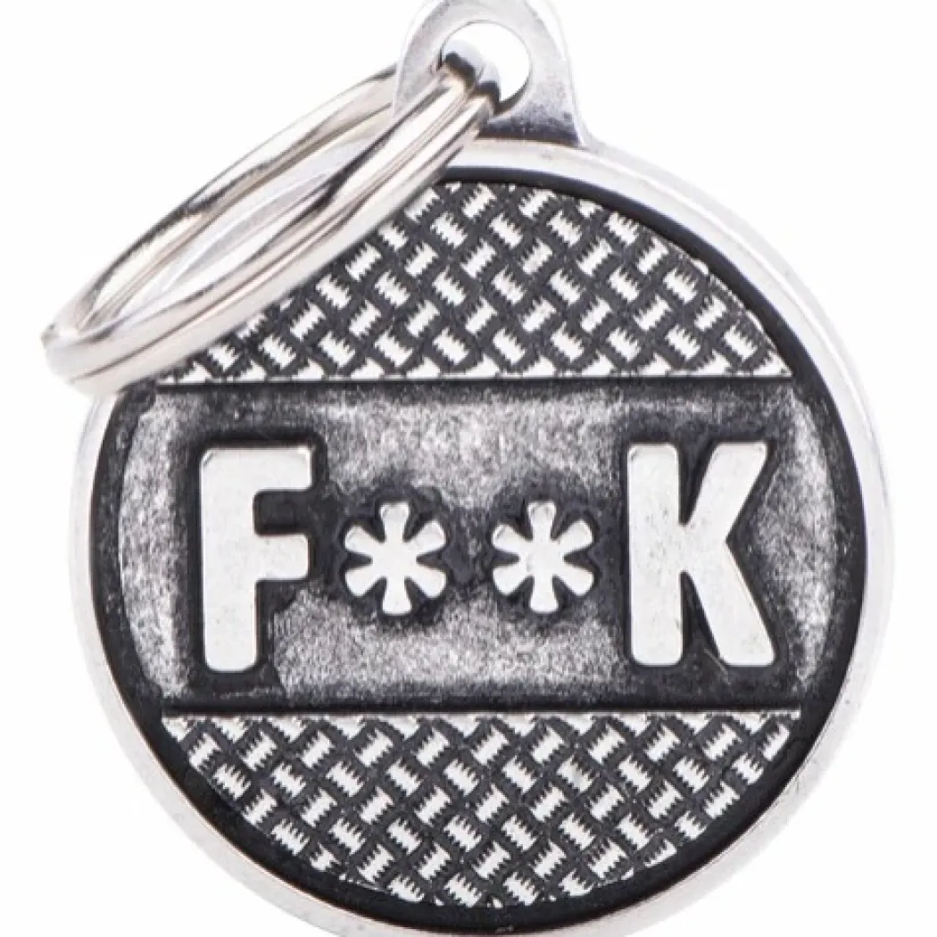 My Family Hundetegn Cirkel Stor F**k Sølv