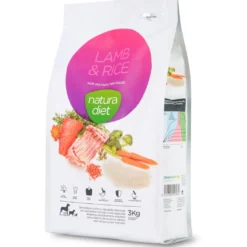 Natura Diet Lam og Ris Hundefoder 3 kg - Sundt og nærende til små og mellemstore hunde