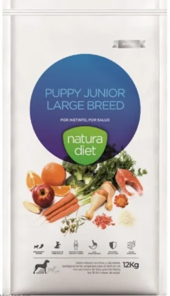 Natura Diet Puppy Large Breed Hvalpefoder 12 kg - Sund vækst til store racer