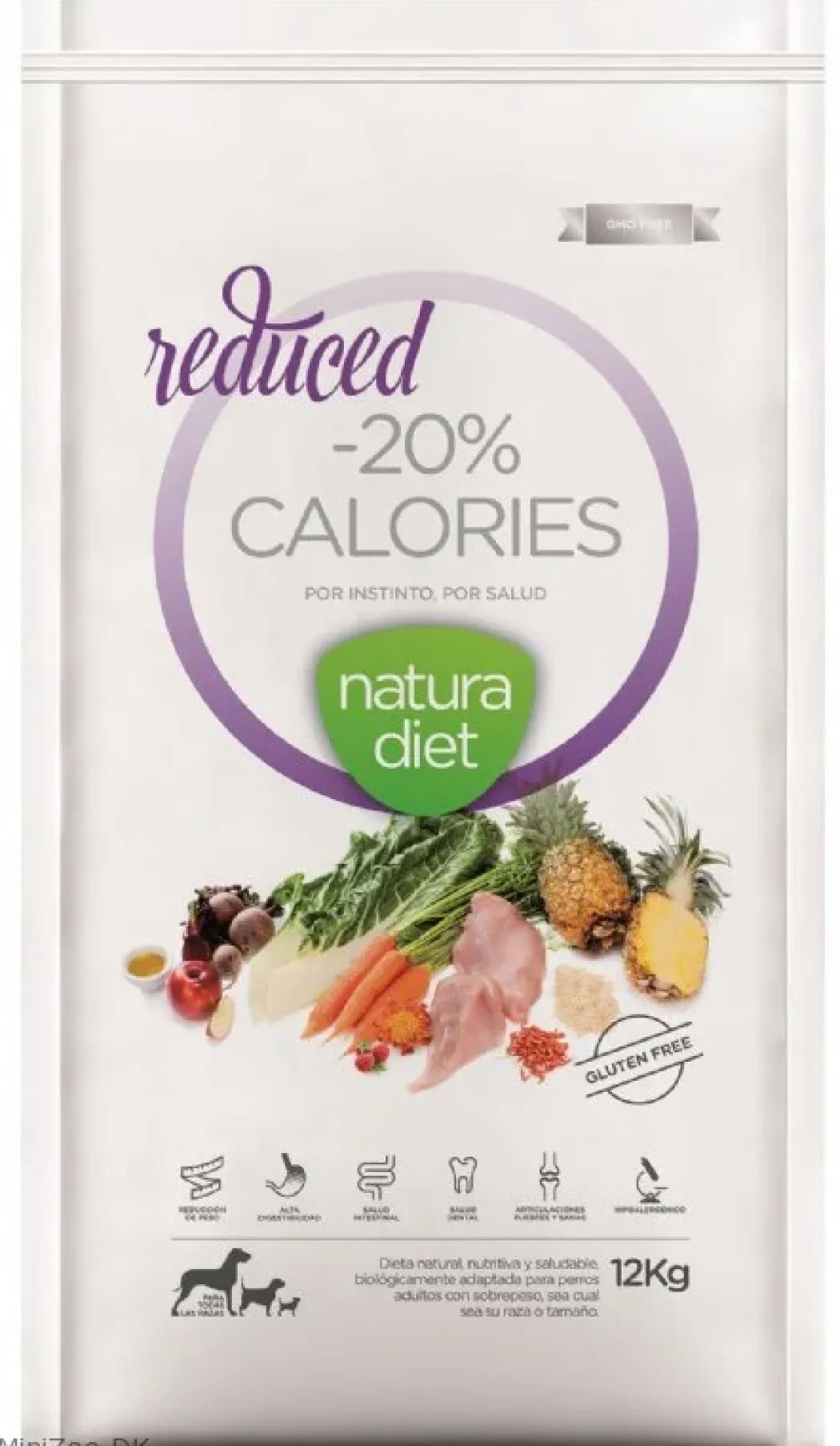 Natura Diet Reduced -20% kalorier hundefoder 12 kg - tørfoder til vægttab hos hunde