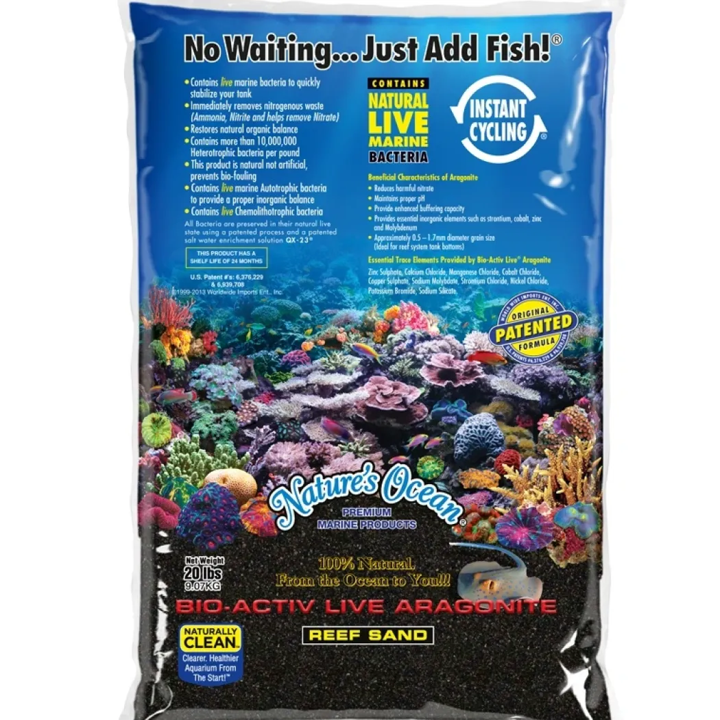 Natures Ocean Live Hawaii Black Beach Sand 9,07 kg 0,5-1,7 mm
