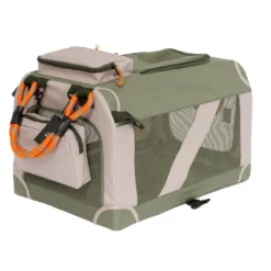 Nordic Paws Foldbart luksus hundebur i stof Army M - komfort og ro