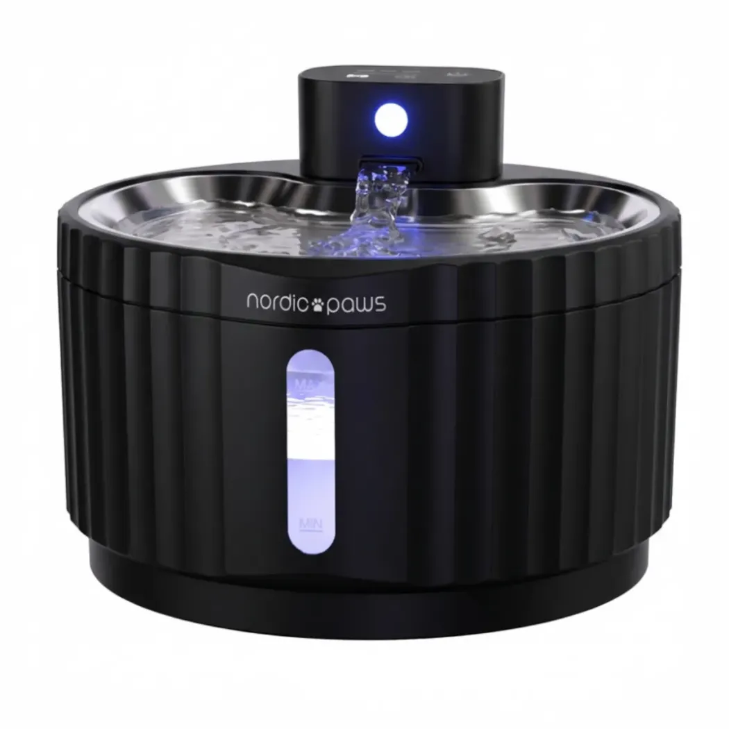 Nordic Paws Glacia trådløs vandfontæne sort 2,8 L