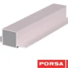 Porsa sølv aluprofil med dobbelt flig 20 cm.