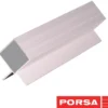 Porsa sølv aluprofil med dobbelt vinkelflig 80 cm.