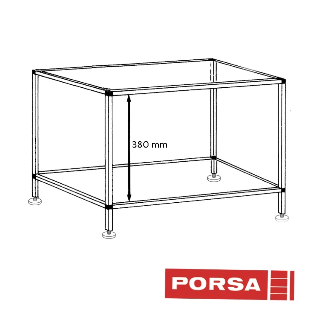 Porsa sort akvariebord 250 liter