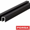 Porsa sort alu overskinne 120 cm.