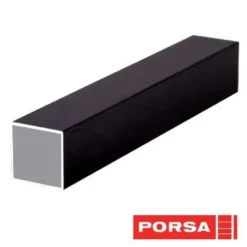 Porsa sort aluprofil firkantet 125 cm.