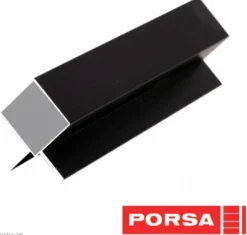 Porsa sort aluprofil med dobbelt vinkelflig 105 cm.