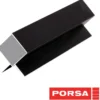 Porsa sort aluprofil med dobbelt vinkelflig 10 cm.