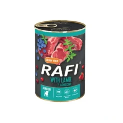 Rafi vådfoder hvalp lammekød med blåbær og tranebær 400 g