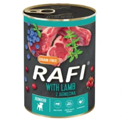 Rafi vådfoder hvalp lammekød med blåbær og tranebær 400 g