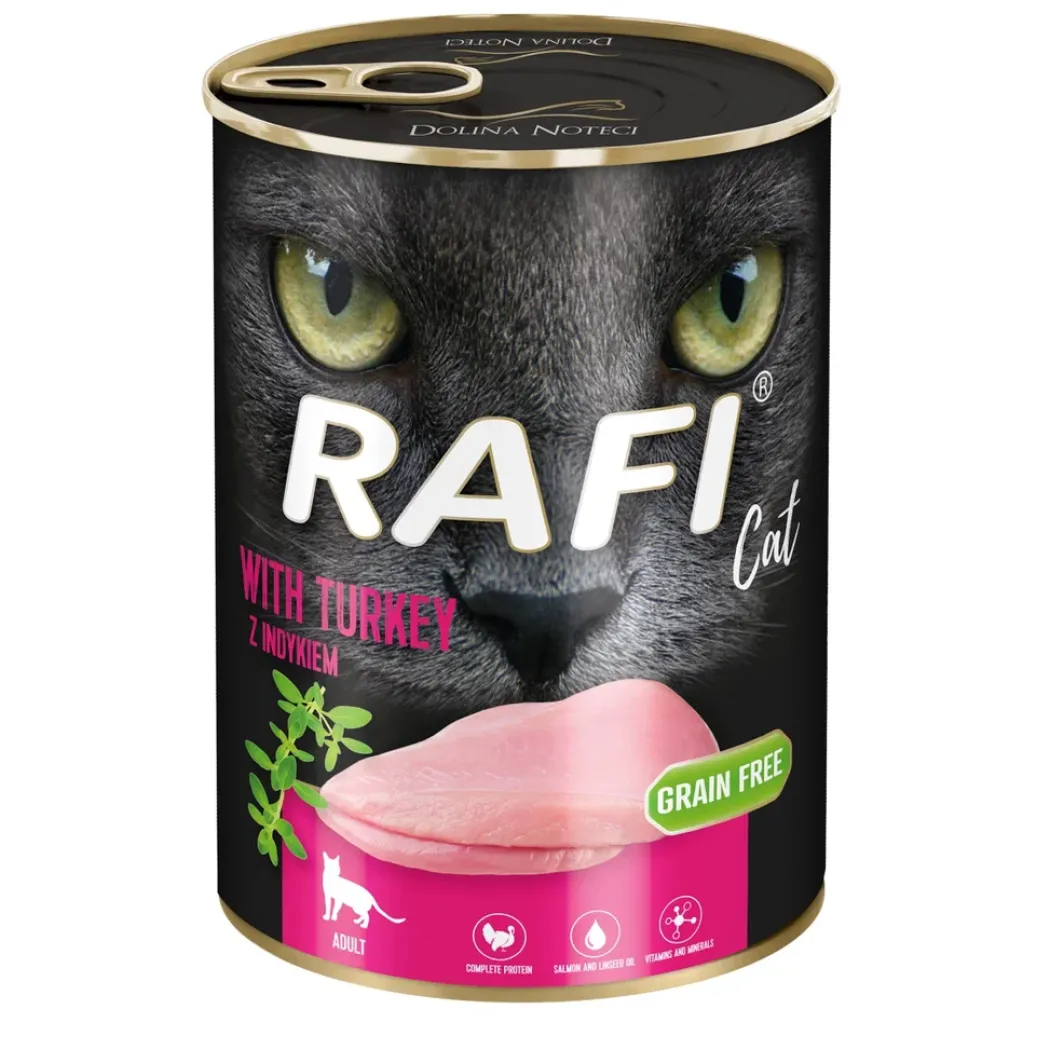 RAFI Vådfoder til Katte Paté med Kalkun 400 g.