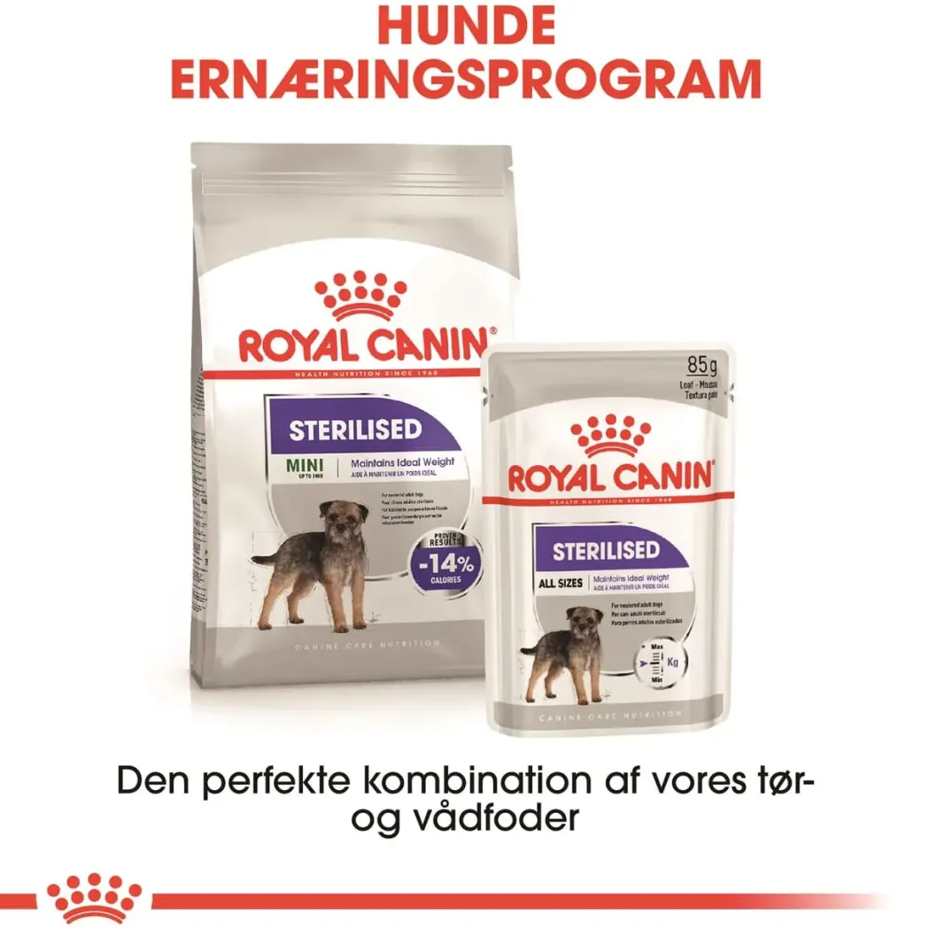 Royal Canin Mini Sterilised Adult 8 kg - hundefoder til steriliserede små hunde