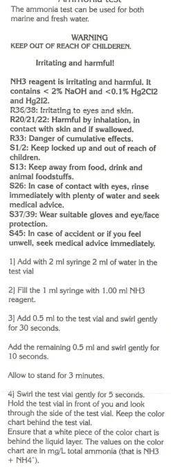 Salifert Ammonium Test NH3 / NH4