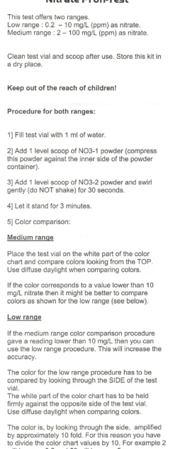 Salifert Nitrat Test NO3