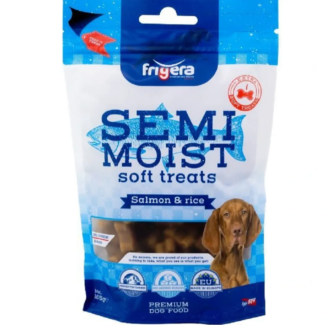 Semi-Moist Soft Laks med ris 165 g - bløde hundesnacks