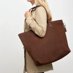 Shopper Skuldertaske Pisa Mørkebrun