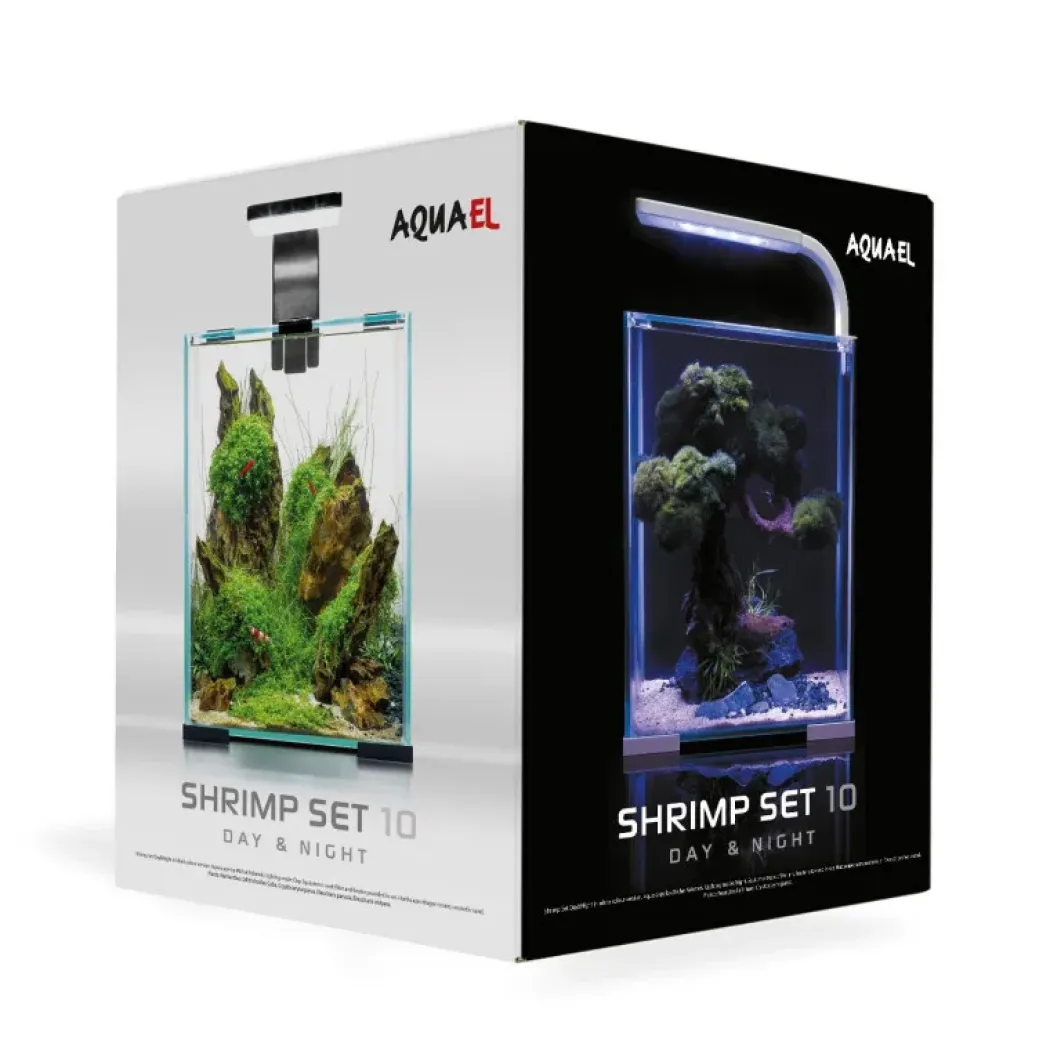 Shrimpset Day and Night 10 L 20x20x25 cm Hvid