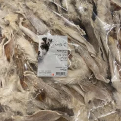 Snackit Kaninører med pels 1 kg - Naturlige hundesnacks i stor pakke