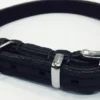Timely halsbånd olieret læder sort 12 mm 30 cm - blød styrke til små hunde