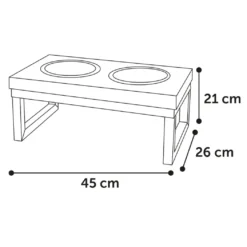 Tommy Twin Feeder Set med stand 800 ml