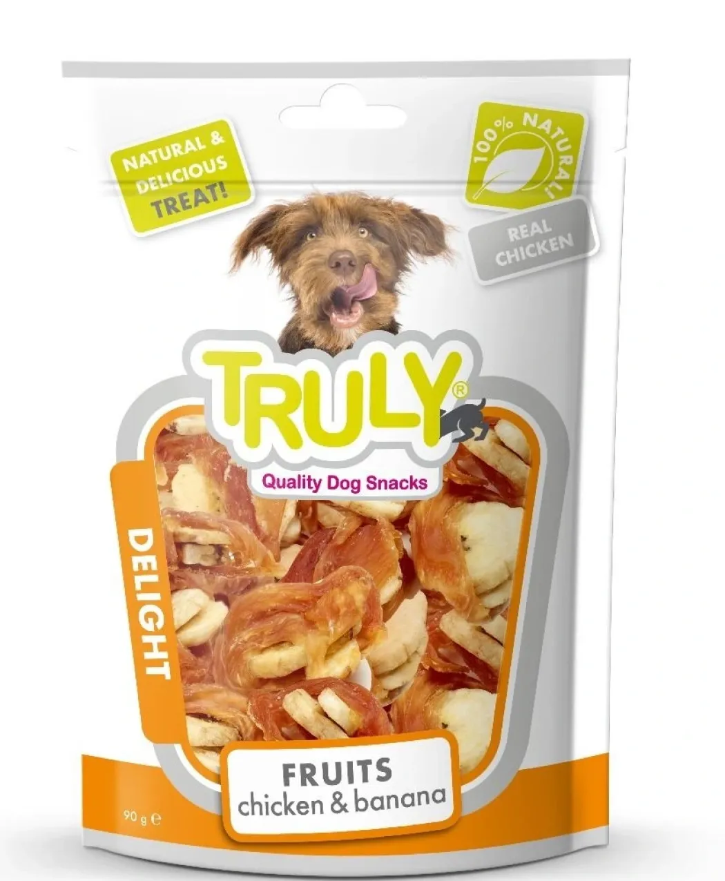 Truly Banana and Chicken 90 g - banan og kylling snacks