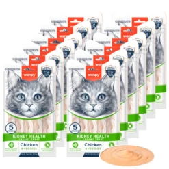Wanpy Cat Functional Creamy Lickable Treat Kidney Health Chicken - Veggies 5 x 14 g