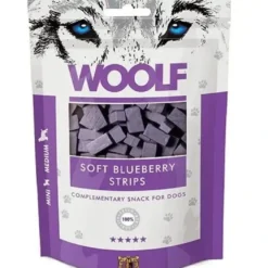 Woolf Hundesnack Bløde Blåbærstrimler