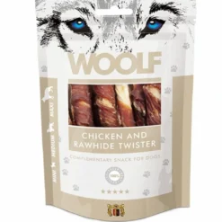 Woolf Hundesnack Kylling og Oksehud Twister