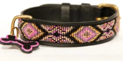 Zinj Ombima halsbånd X-Large Pink - håndlavet hundehalsbånd